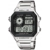 Casio AE-1200WHD-1AVDF Casio Royale Dünya Saatli Gümüş Çelik Dijital Erkek Kol Saati