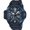 Casio G-Shock GA-1100 GA-1000 Siyah Orijinal Silikon Saat Kordonu - Mavi Yazılı
