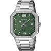Casio MTP-B195D-3AVDF Sekizgen Bezel Dokulu Yeşil Kadran Çelik Erkek Kol Saati