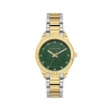 Navimarine NMM1005-02 Two-Tone Tırtıklı Bezel Yeşil Kadran Kadın Kol Saati