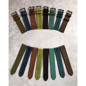 20 mm Renkli Üst Kalite İşçilik Spor Tasarım Hakiki Deri Saat Kordonu Akıllı Saat Kordonu