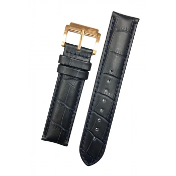 22 mm Lacivert Slazenger Orijinal Hakiki Deri Saat Kordonu