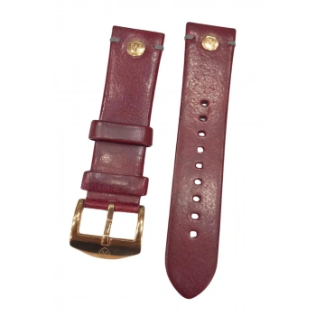 24 mm Bordo Wainer Orijinal Hakiki Deri Saat Kordonu
