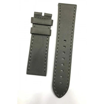 24 mm Gri Renk Slazenger Orijinal Hakiki Deri Saat Kordonu