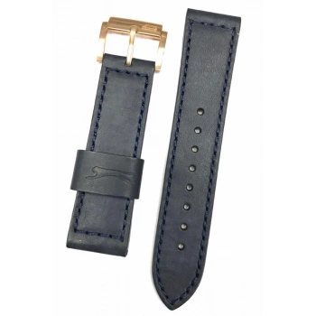 24 mm Lacivert Slazenger Orijinal Hakiki Deri Saat Kordonu