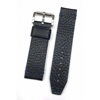 24 mm Lacivert Slazenger Orijinal Hakiki Deri Saat Kordonu