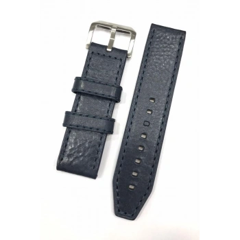 24 mm Lacivert Slazenger Orijinal Hakiki Deri Saat Kordonu