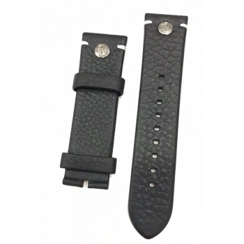 24 mm Siyah Wainer Orijinal Hakiki Deri Saat Kordonu