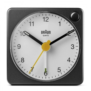 Braun BC02XBW Küçük Boy Siyah Klasik Işık ve Alarmlı Masa Saati