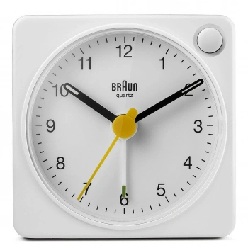 Braun BC02XW Küçük Boy Beyaz Klasik Işık ve Alarmlı Masa Saati