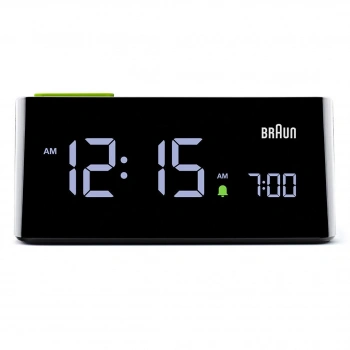 BRAUN BC16BEU SİYAH VA LCD EKRAN DİJİTAL ALARMLI MASA SAATİ
