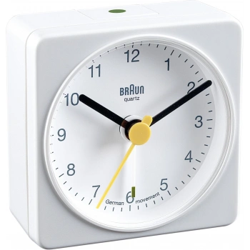 BRAUN BNC002WHWH ALARMLI MASA SAATİ BEYAZ KARE