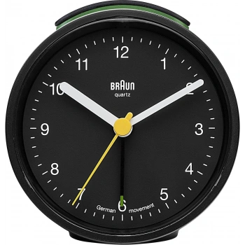 BRAUN BNC012BKBK ALARMLI MASA SAATİ SİYAH YUVARLAK