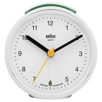 BRAUN BNC012WHWH ALARMLI MASA SAATİ BEYAZ YUVARLAK