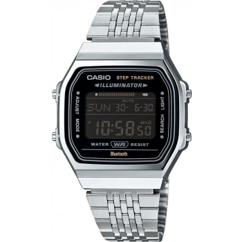 Casio ABL-100WE-1BDF Bluetooth Step Tracker Vintage Gümüş Çelik Unisex Kol Saati