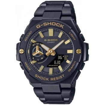 Casio G-Shock GST-B500BD-1A9DR G-STELL Siyah Çelik Güneş Enerjili Bluetooth Bağlantı Spor Erkek Kol Saati