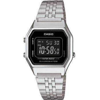 Casio LA680WA-1BDF Kadın / Unisex Kol Saati | Retro Tasarım, Çelik Kordon, Siyah Kadran