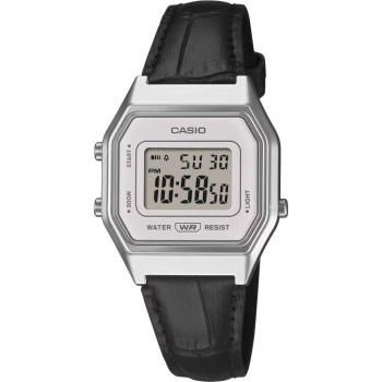 Casio LA680WEL-1DF Gümüş Kasa Siyah Deri Kordon Retro Kadın Kol Saati