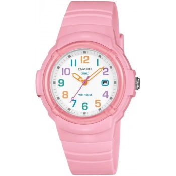 Casio LX-800H-4AVDF Pembe Silikon Kordon Renkli Kadran Kadın Genç Kol Saati