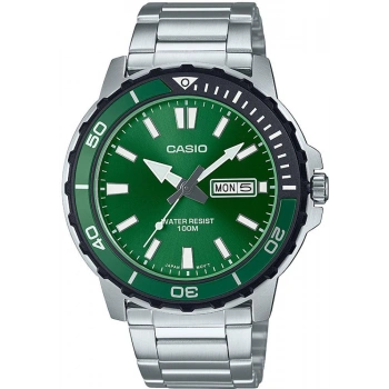 Casio MTD-125D-3AVDF Yeşil Kadran Çelik Sportif Erkek Kol Saati