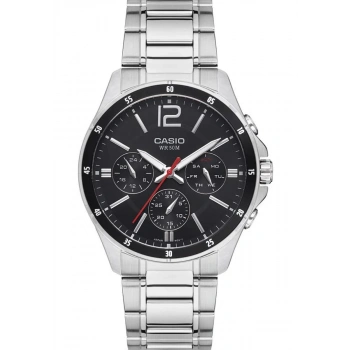 Casio MTP-1374D-1AVDF Siyah Kadran Çok Fonksiyonlu Çelik Erkek Kol Saati