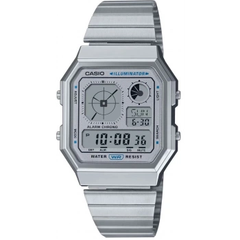 Casio Vintage A130WE-7ADF Gümüş Renk Radar Ekran Unisex Kol Saati
