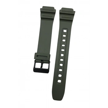 Casio W-216H F-108WH Haki Yeşil Orijinal Silikon Siyah Saat Kordonu