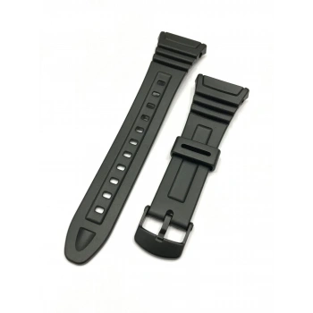 Casio W-96H Orijinal Siyah Renk Silikon Saat Kordonu