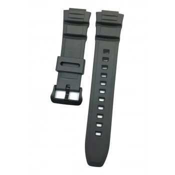 Casio W-S220 Gri Orijinal Silikon Siyah Saat Kordonu