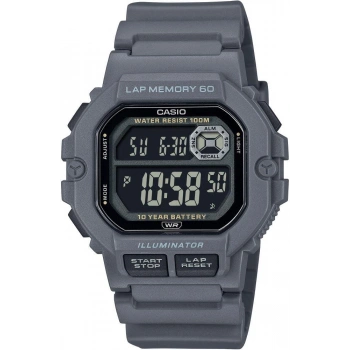 Casio WS-1400H-8BVDF Gri Renk Kare Illuminator Dijital Erkek Kol Saati