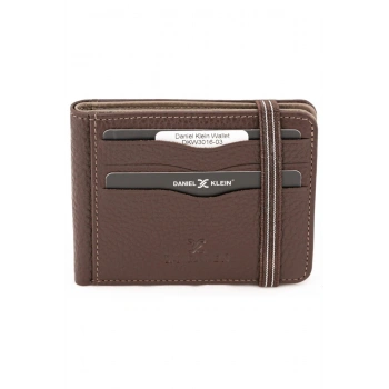 Daniel Klein DKW3016-03 Kahverengi Hakiki Deri Erkek Cüzdanı