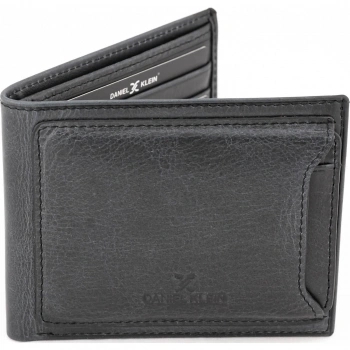 Daniel Klein Gri Hakiki Deri Erkek Cüzdanı DKW3030-01