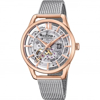 FESTINA F20628/1 AUTOMATIC SKELETON SAPPHIRE KADIN KOL SAATİ