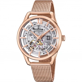 FESTINA F20628/2 AUTOMATIC SKELETON SAPPHIRE KADIN KOL SAATİ