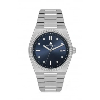Navimarine NM004004-02 Lacivert Kadran Geometrik Çelik Erkek Kol Saati