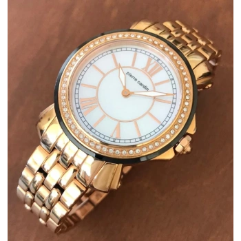 Pierre Cardin Bronz Çelik Kadın Kol Saati Sedef Ekranlı