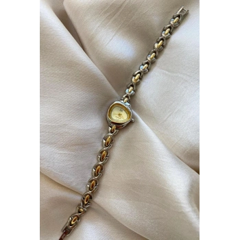 Q&Q Özel Tasarım Kasa Çelik Kordon Küçük Vintage Kadın Kol Saati