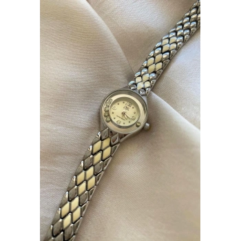 Q&Q Özel Yılan Tasarım Çelik Kordon Küçük Vintage Kadın Kol Saati