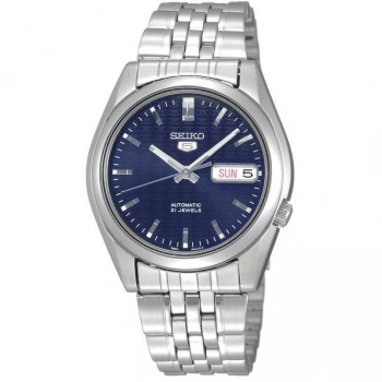 Seiko 5 SNK357K1 Erkek Kol Saati Otomatik Mekanizma, Desenli Lacivert Kadran