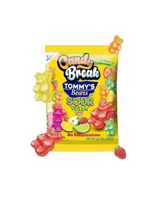Tommys Bears Vegan Jelibon 128gr - Karışık Meyveli