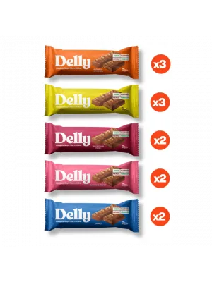 Delly Çikolata Kaplı Vegan Meyveli Bar Karışık Kutu 5 Adet X 35 gr