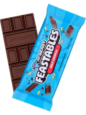 Feastables Mr Beast Çikolata Bar 60gr Milk Crunch