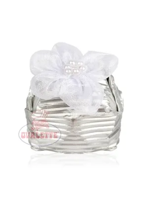 GÜMÜŞ KRİSTAL ÇİÇEK DEKORLU 1 KG