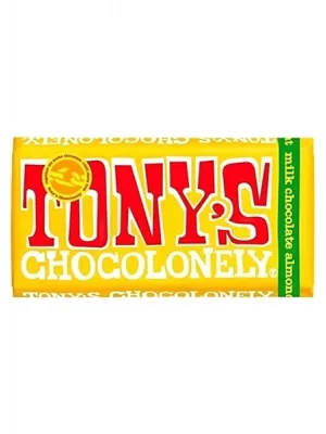Tonys Chocolonely Vollmilch Honig Mandel Nougat Chocolate Bar 180 G