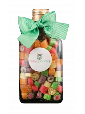 MİNİYUMMY meyveli renkli şeker 130 gr cam şişe