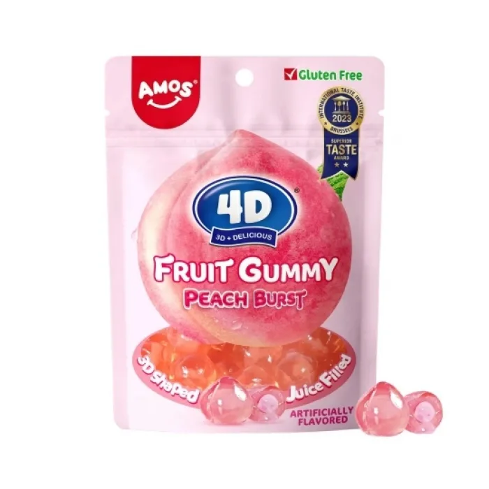 Amos 4D Fruit Gummy Peach Burst 54g