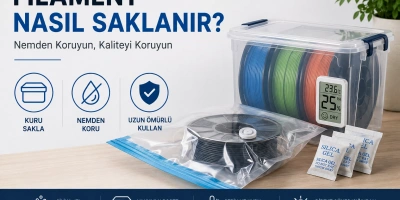 3D Yazıcı Filamentleri Nasıl Saklanmalıdır? Nemden Koruma ve Uzun Ömürlü Kullanım Rehberi