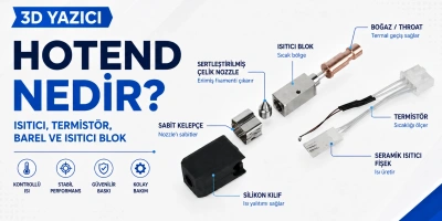 3D Yazıcı Hotend Nedir? Parçaları ve Çalışma Mantığı