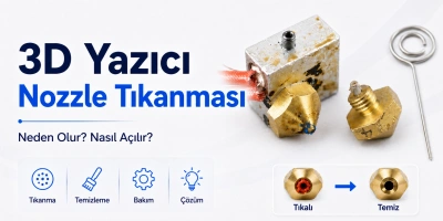 3D Yazıcı Nozzle Tıkanması Neden Olur? Nasıl Açılır?