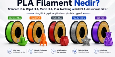 PLA Filament Nedir? PLA+, Rapid, Matte ve Silk Farkları